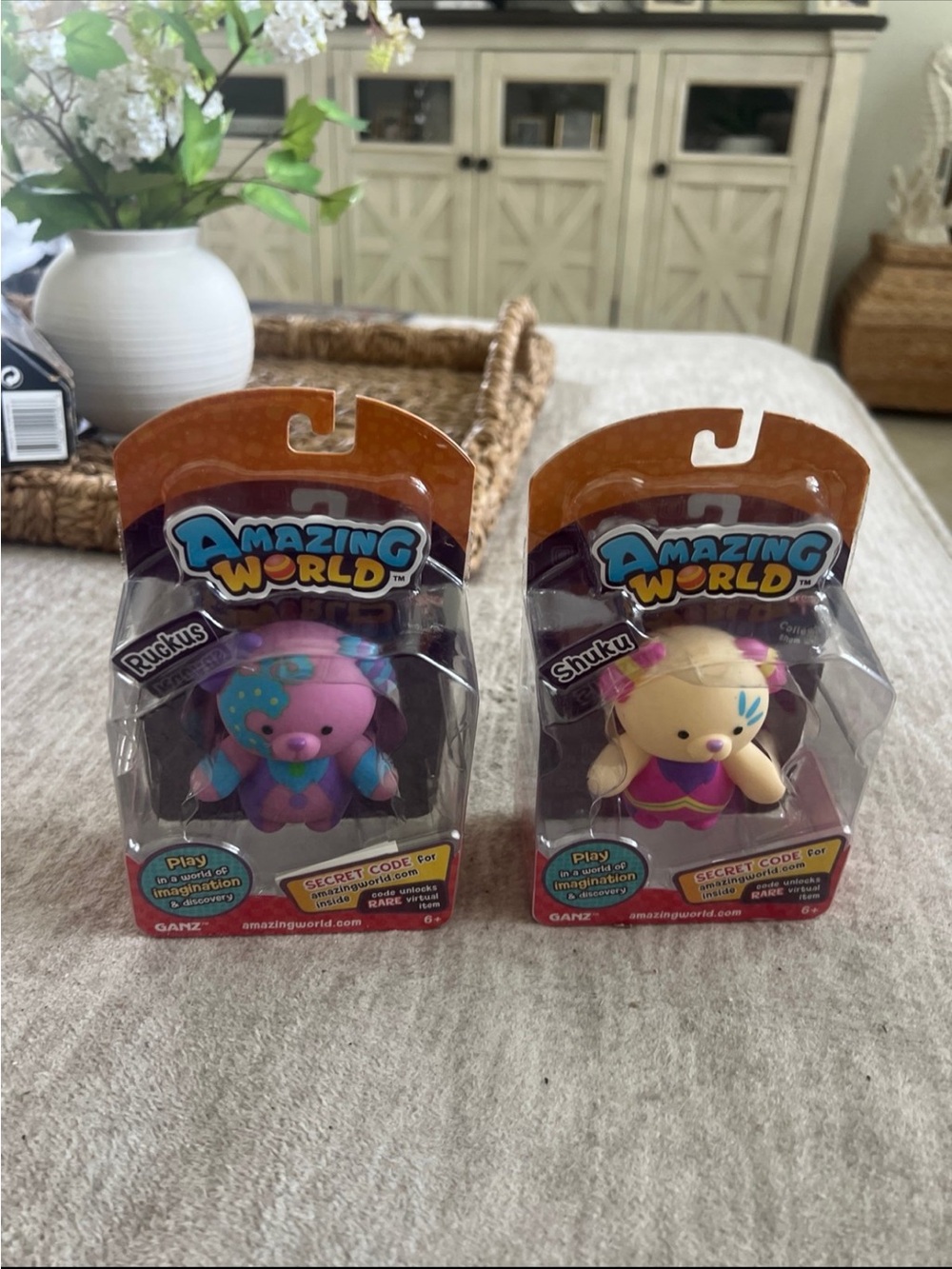Amazing World Figures Shuku and  Ruckus the Dogs Creators of Webkinz Set New